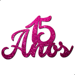 Aplique Mdf Palavra 15 Anos 40cm Cor Rosa Pink Glitter Letreiro Frase Painel Decorativo Festa Aniversario Decoração Happy Birthday em Oferta na Shopee
