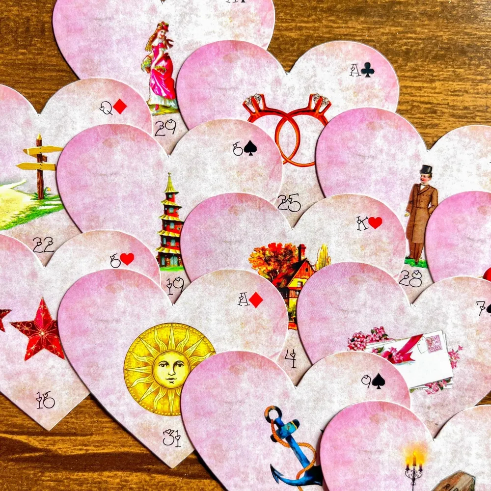Coração Lenamour  Lenormand - BARALHO CIGANO - SORTE LENORMAND