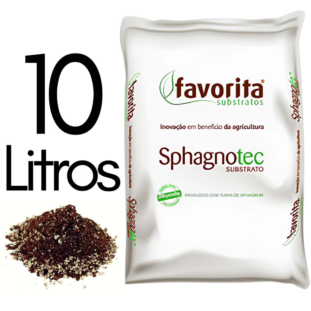 10L Substrato Inerte Para Cultivo Turfa + Perlita Sphagnum (50%-50%) pH5,8 EC0,3  - Lupa / Favorita Sphagnotec