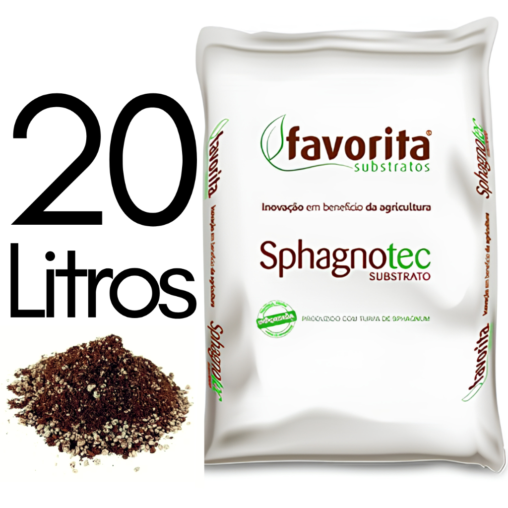 20L Substrato Inerte Para Cultivo Turfa + Perlita Sphagnum (50%-50%) pH5,8 EC0,3  - Lupa / Favorita Sphagnotec