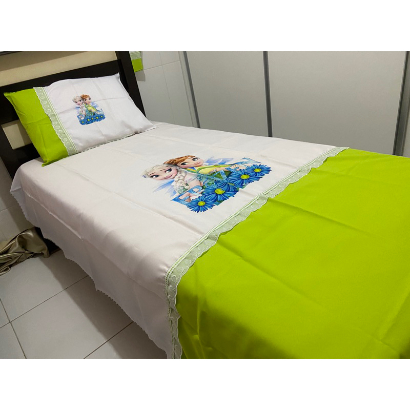 Jogo de Lençol Solteiro Cobre Leito + Fronha Quarto Infantil