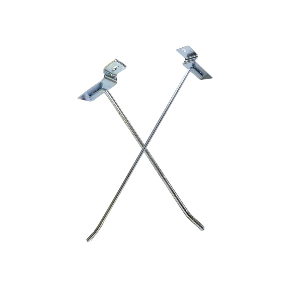 Kit De 500 Ganchos Expositores Prata Para Paineis Canaletados Lojas - Todos Os Tamanhos em Oferta na Shopee