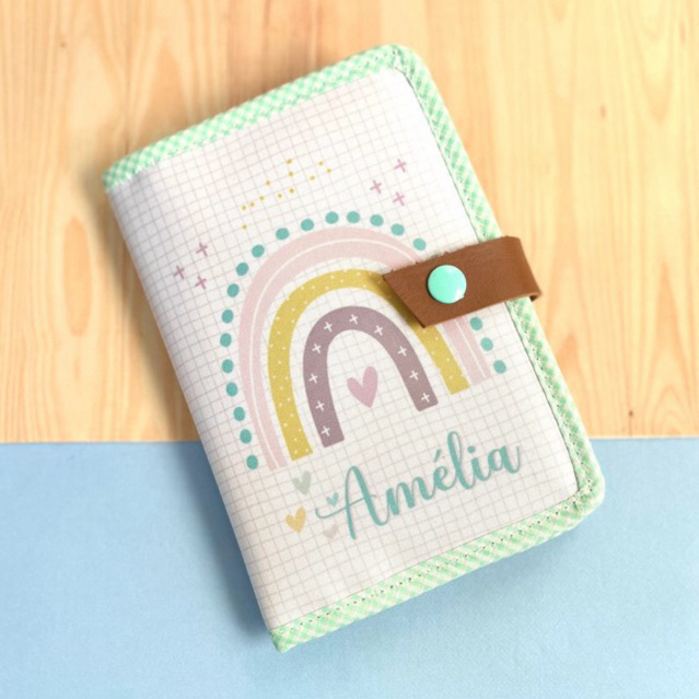 Porta Documentos e Passaporte Arco Iris