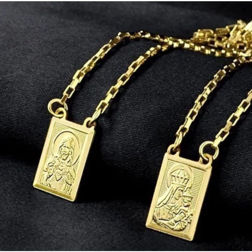 Escapulários diversos modelos Moeda Antiga Cor De Ouro Envio Hoje