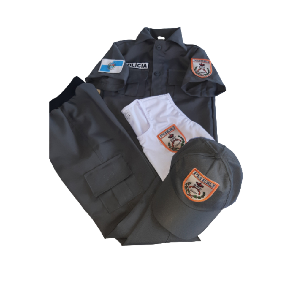 Fantasia infantil Polícia Militar do Rio de Janeiro em Oferta na Shopee
