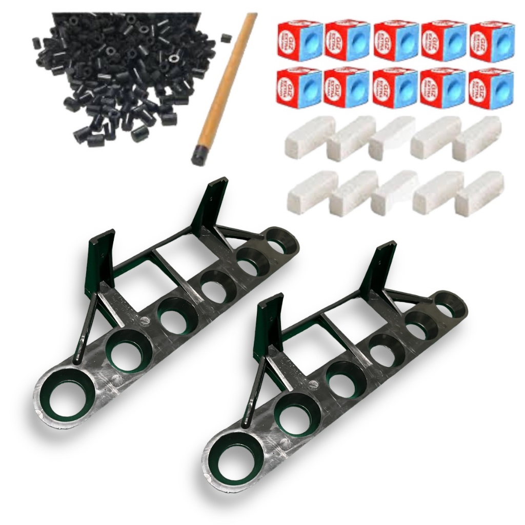 Taqueira Plastica Suporte para Taco de Sinuca Bilhar / Giz Azul Ponteiras Rista Virola Giz Branco em Oferta na Shopee