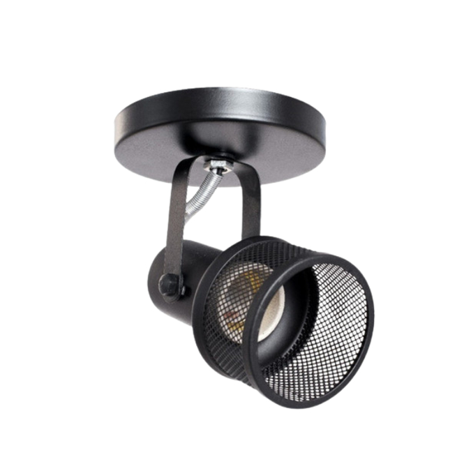 luminária Direcionável Spot Tela Sobrepor Para 1 Lampadas Teto Parede Casa Sala Quarto Par20 Led Bulbo E27