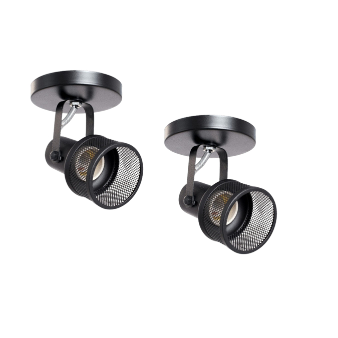 Kit 2 Unidades luminária Direcionável Spot Tela Sobrepor Para 1 Lampadas Teto Parede Casa Sala Quarto Par20 Led Bulbo E27 em Oferta na Shopee