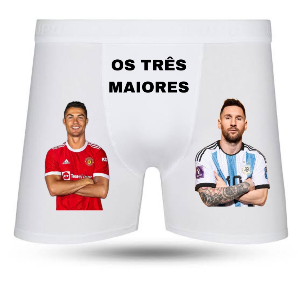 Cueca os três maiores Cristiano Ronaldo e Messi