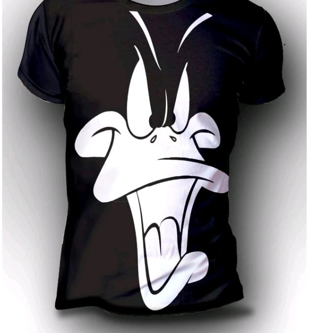 Camiseta Patolino Camisa Algodão Unissex Desenho Animado Infantil Séries TV Looney Tunes Personagem Popular Gaguinho Amigo Daffy Duck Blusa Casual Estampada Preto Básica Tumblr Promoção Envio rápido Masculino Feminina Tema Festa Aniversário