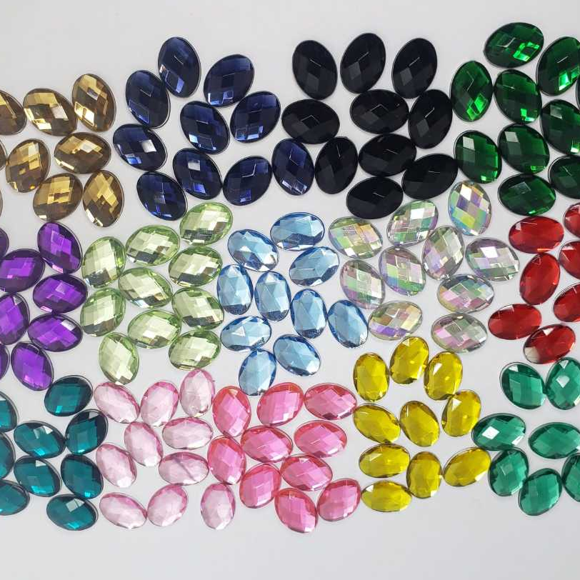 Chatons Oval para Colagem 10x14mm 25  50 ou 100 UNIDADES