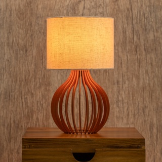 Abajur Luminária Em Mdf Bivolt Criado Mesa Quarto Sala em Oferta na Shopee