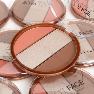 Paleta Blush Iluminador Contorno Multi Face 3 Em 1- VIVAI em Oferta na Shopee