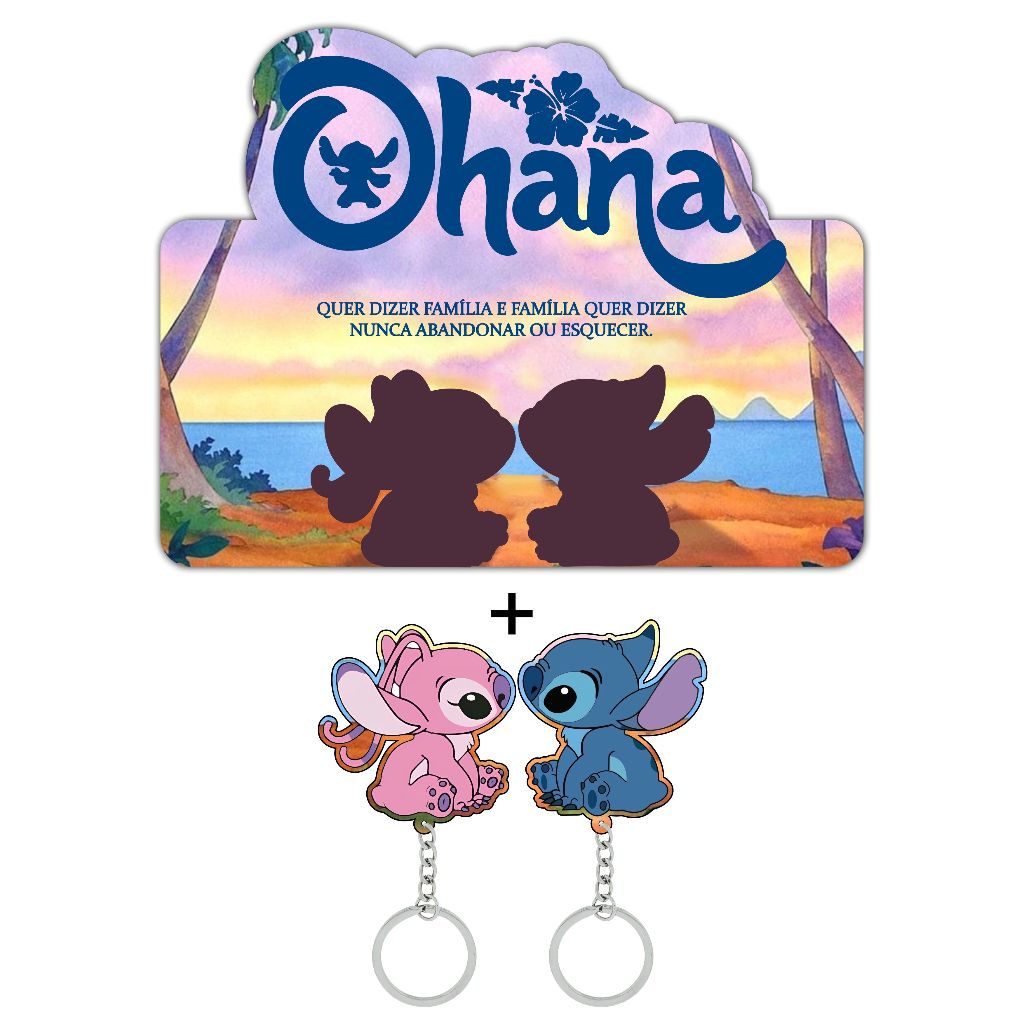 Porta Chaveiro Lilo & Stitch Colorido Ohana Decoração, Apartamento, Casal, Dia dos namorados em Oferta na Shopee