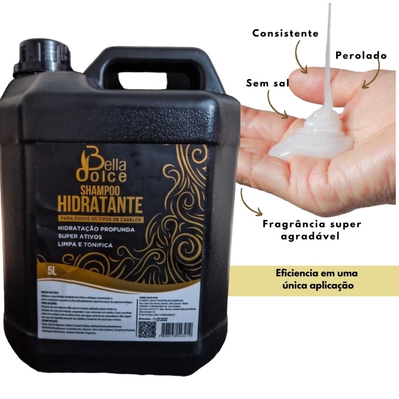 Shampoo Perolado 5 litros Hidratante  Profissional Sem Sal em Oferta na Shopee