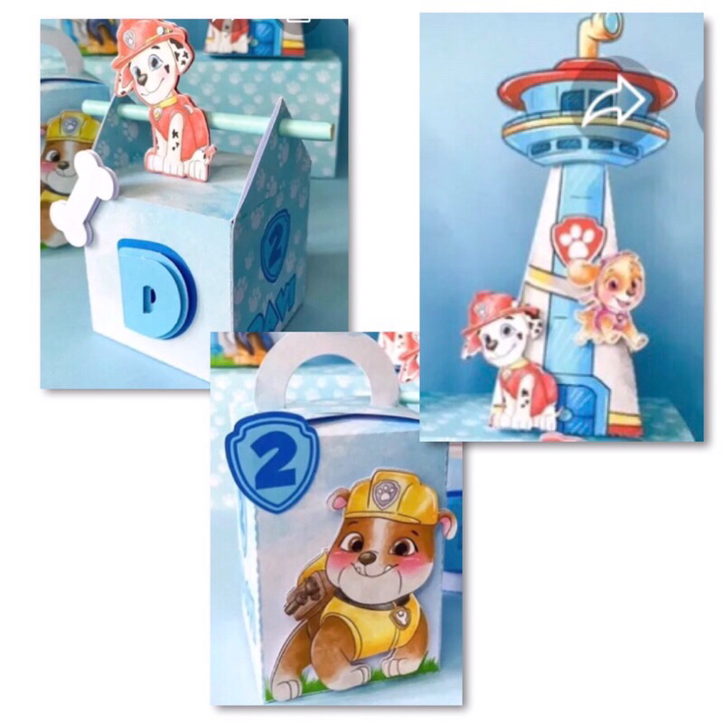 Kit festa 15 Lembrancinhas Personalizadas  Patrulha Aquarela - Caixinhas Personalizada -papelaria