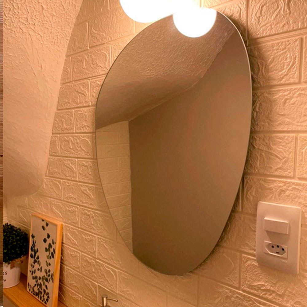 Espelho Organico De Parede Autocolante Luxo Moderno Banheiro Grande Tamanhos em Oferta na Shopee