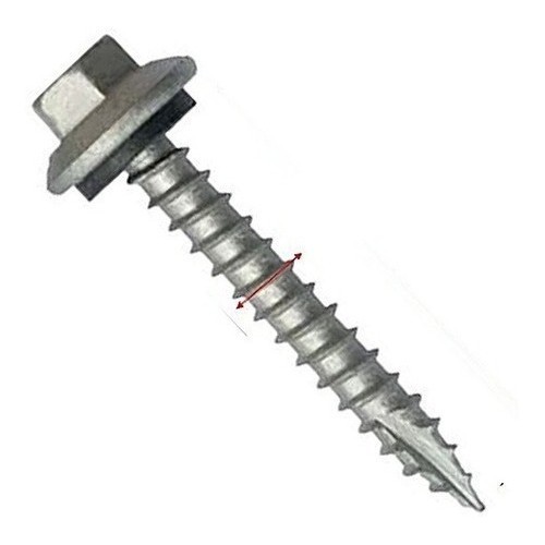 Parafuso Telha Sanduíche Estrutura Madeira 4.8x38mm 125 ou 250 Unidades (Ponta Ogivada)