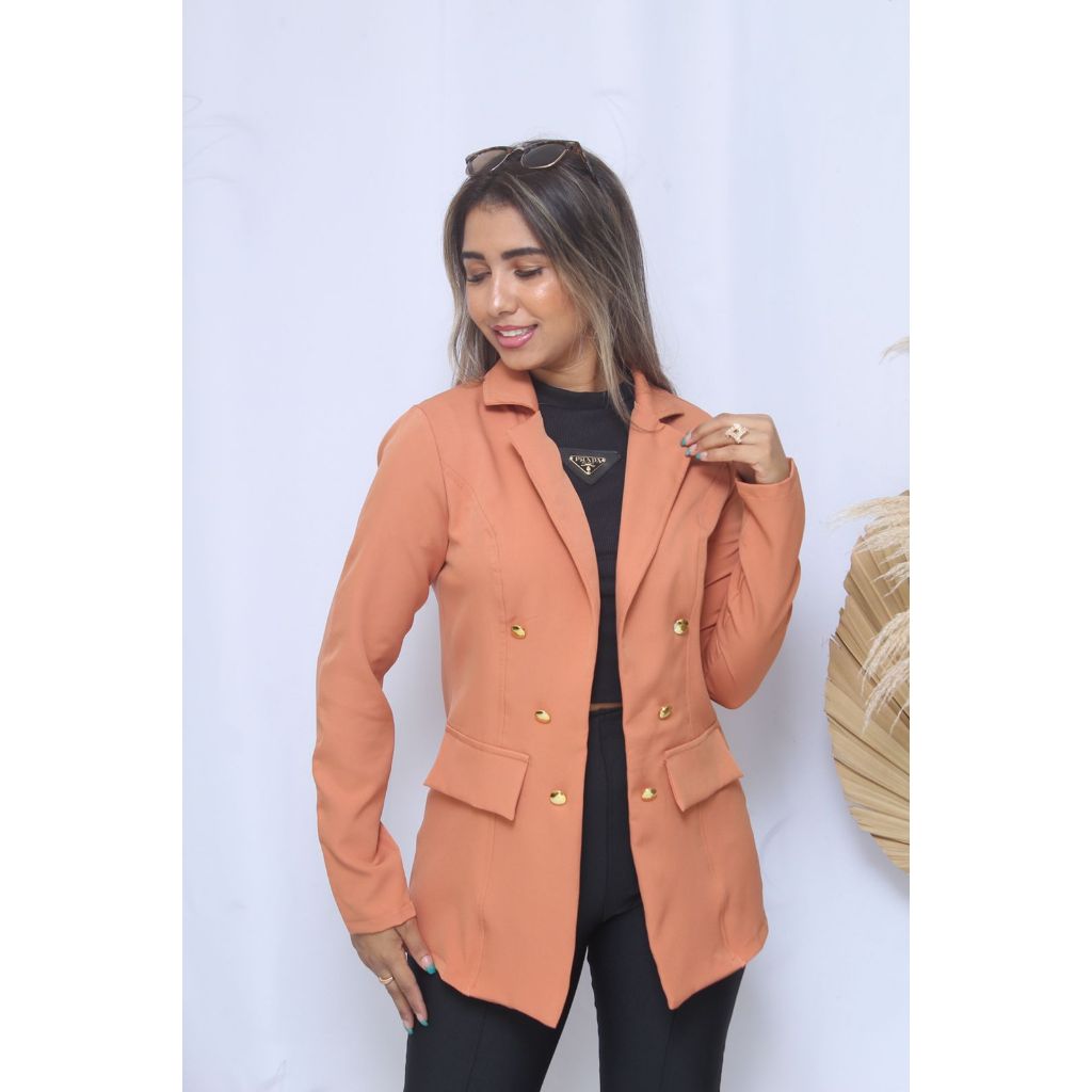 blazer feminina  casual alfaiataria bleiser jaketa sobretudo blazer