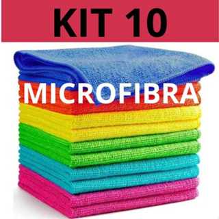 Kit 10 Paninhos Microfibra 30x30 Limpeza Automotiva em Oferta na Shopee