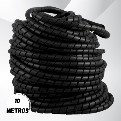 10 Metros de Organizador Espiral Esconde Fios e Cabos Envio Rápido Organiza Cabo