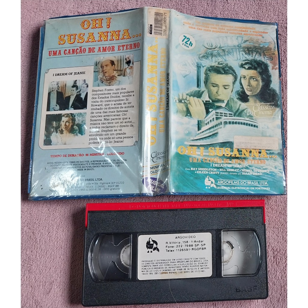 vhs original oh! Susanna… uma canção de amor eterno