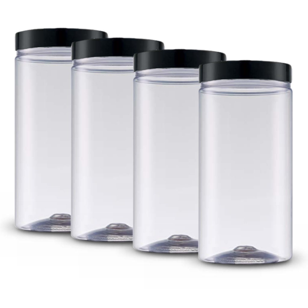 Kit 4 Potes 2000ml Reto Transparente Básicos Minimalista Tampa Preta de Rosca Cozinha Mantimento achadinhos em Oferta na Shopee