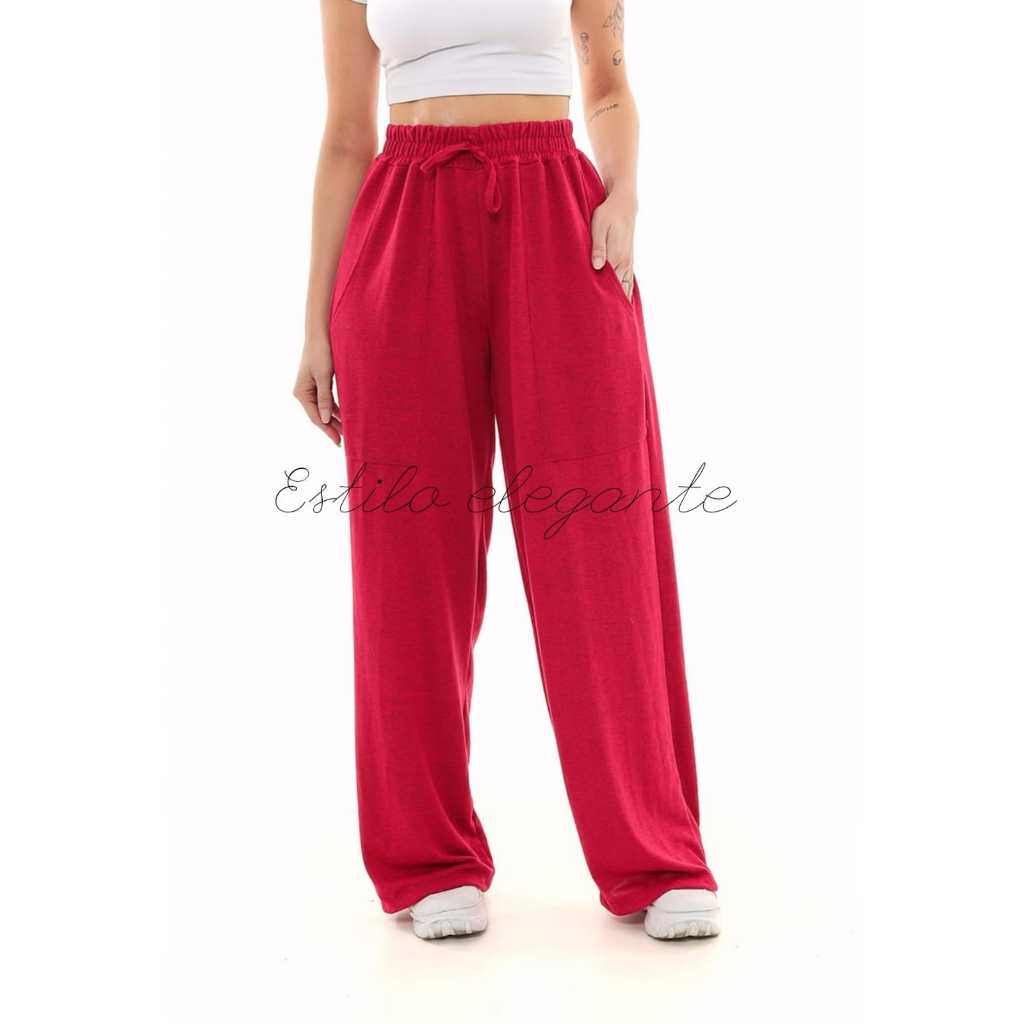 Calça Pantalona Calça Feminina Roupa Feminina Cintura Alta Lanzinha em Oferta na Shopee