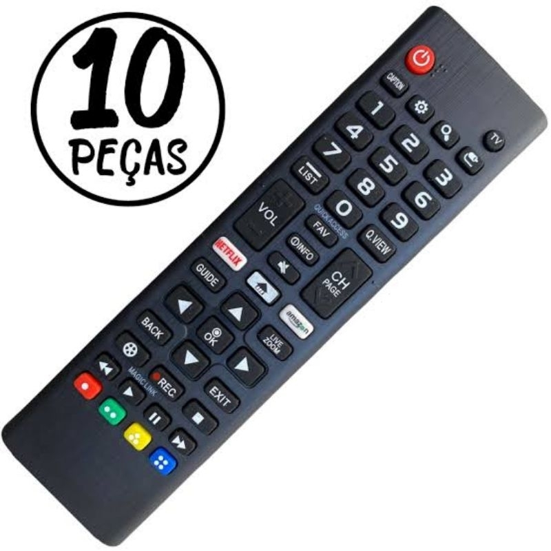 Atacado 10 Controles Remoto LG Smart Netflix Amazon Revenda
