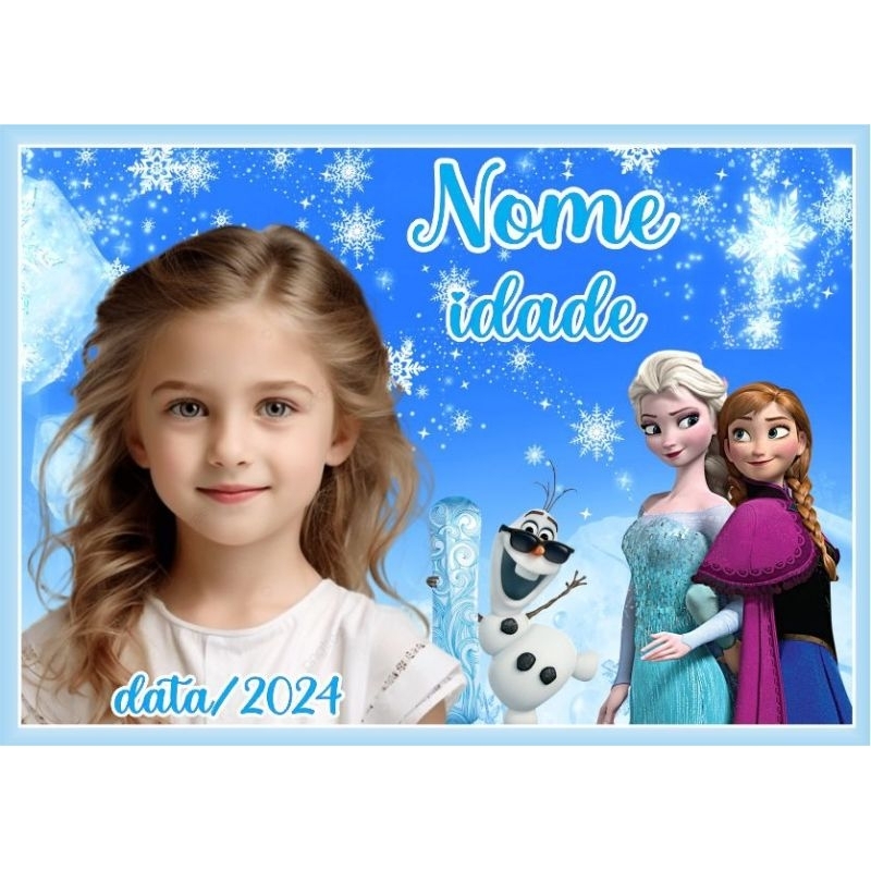 Lembrancinha Festa Frozen - ímã com foto e tema para lembrancinha de aniversário e festa infantil