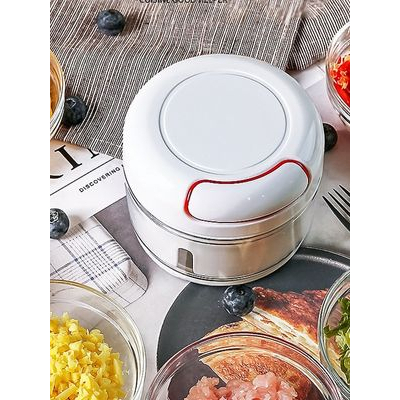 3 Unidade de Mini Processador Manual De Alimentos Com Lamina Inox Para Processamento Rápido De Vários Temperos