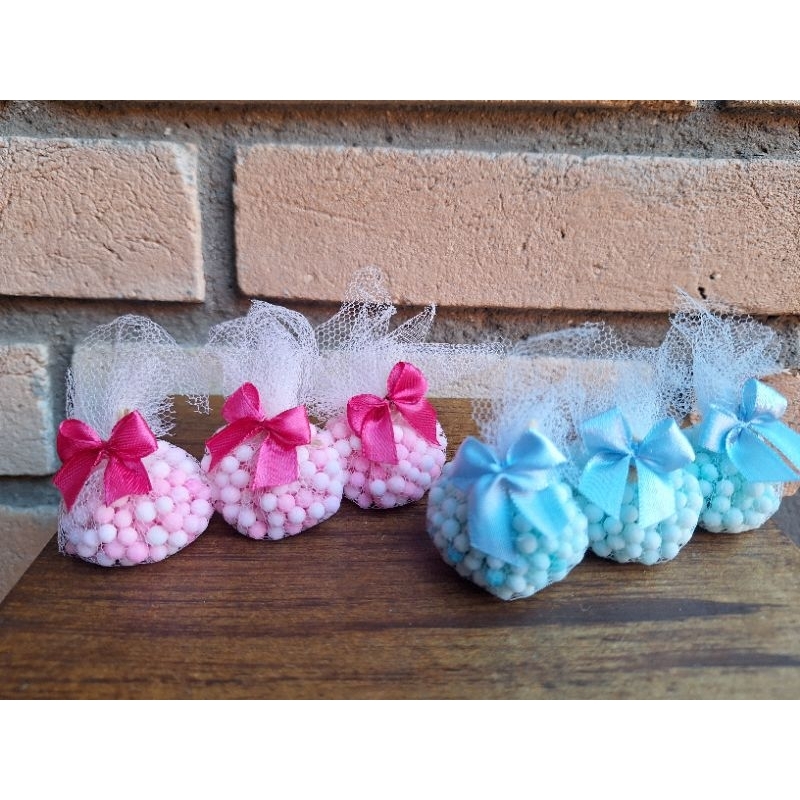 kit 06 sache perfumado presente lembrancinha azul e rosa cheirinho bebe hipoalergenico Chá de bebê misto aromaterapia