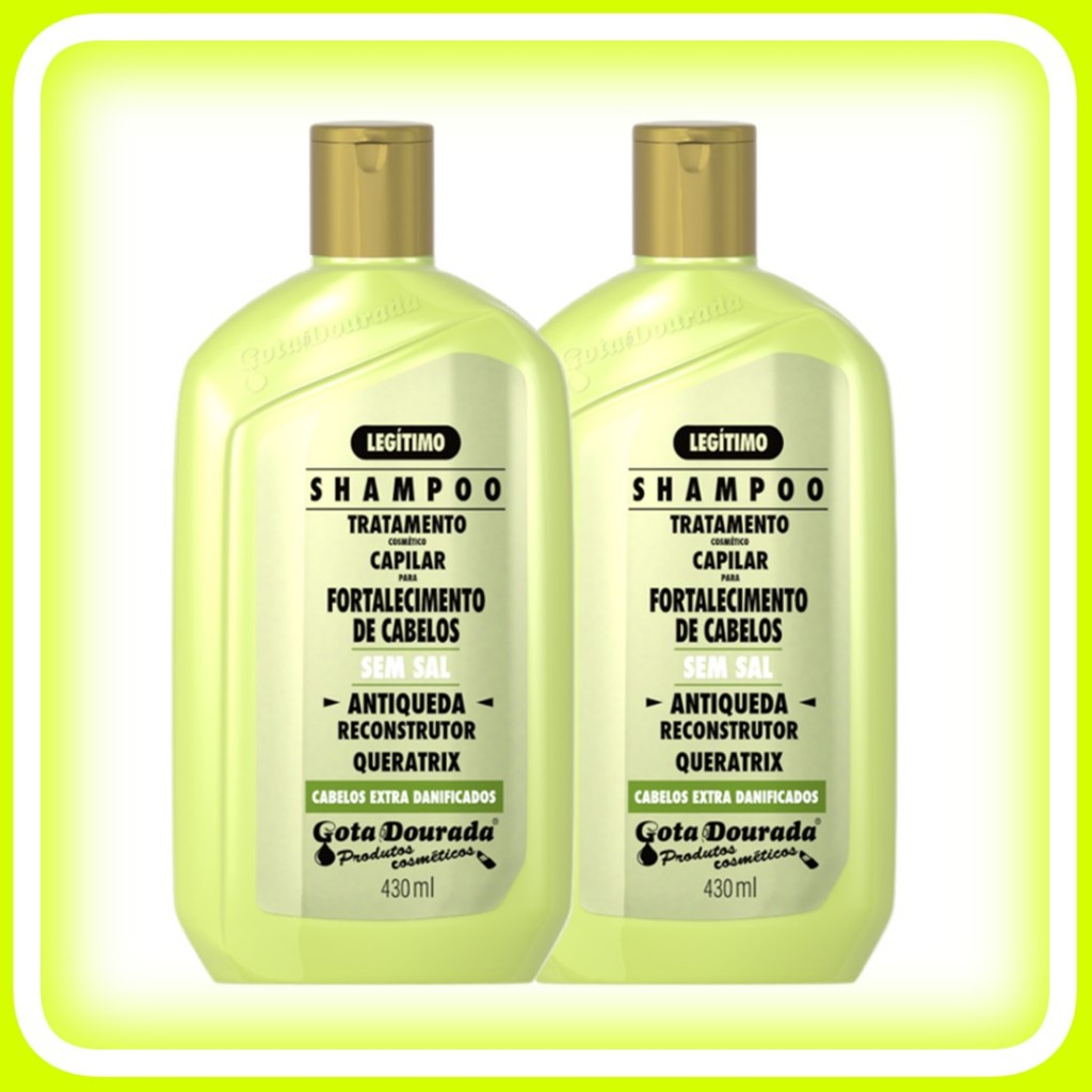 kit Shampoo Antiqueda Gota Dourada Queratrix Jaborandi 2 Unidades