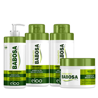 Eico Tratamento Babosa Shampoo Condicionador Máscara Creme de Pentear Hidratação Brilho Intenso em Oferta na Shopee