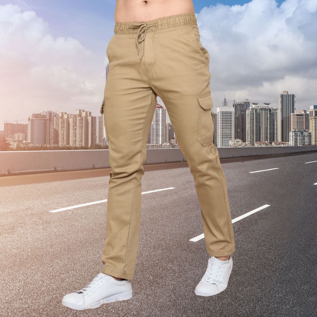 Calça Cargo Mesculino 6 Bolsos skate Larga Fechamento Cordão Outlet de fábrica em Oferta na Shopee