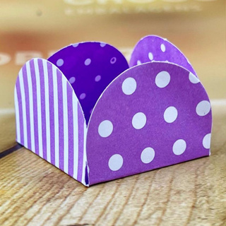 50~350 forminha 4 Pétalas para doces COR POÁ LISTRADO  LILAS 10.44 em Oferta na Shopee
