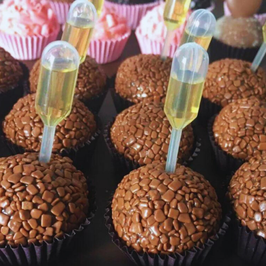 Ampola Saborizante 50 unidades Recheios festa cilindrica 1 ml para docinhos brigadeiro kit