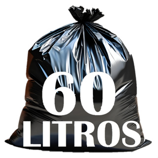 Saco de lixo 60 Litros com 100 ou 50 unidades preto direto da fábrica em Oferta na Shopee