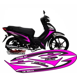 Kit Faixas Adesivos Shineray Jet 49cc Completo - Cores personalizadas
