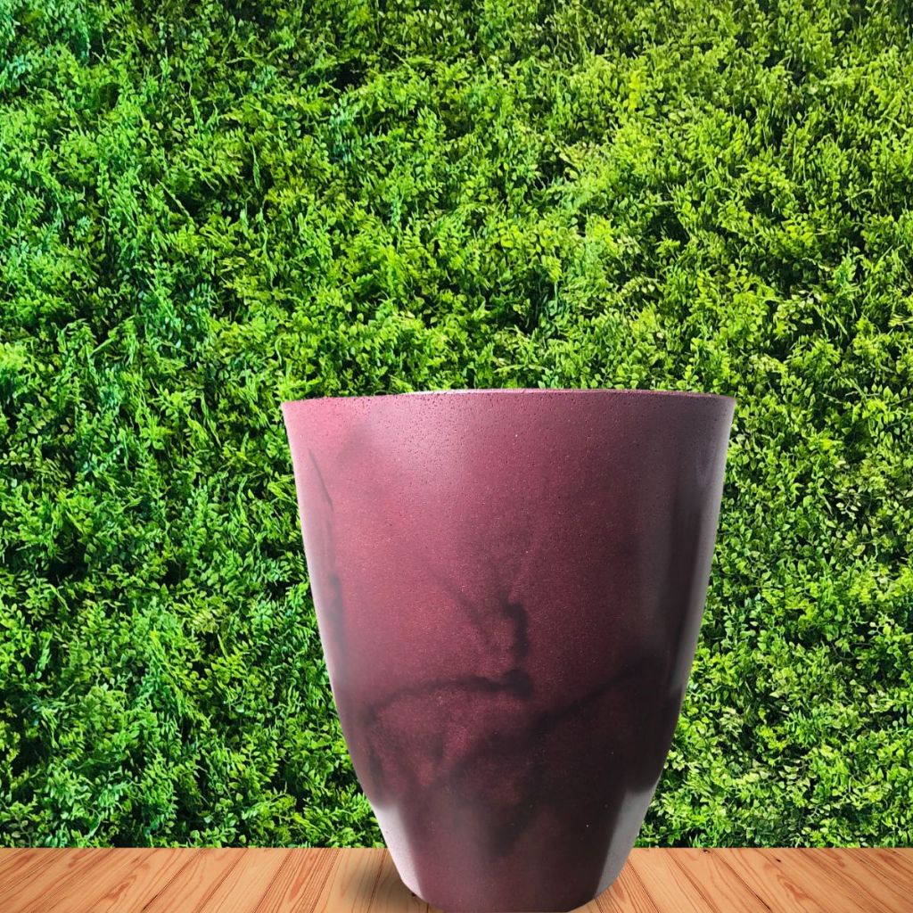 Vaso para Planta Coluna Lisa Marmorizada Moderna N2