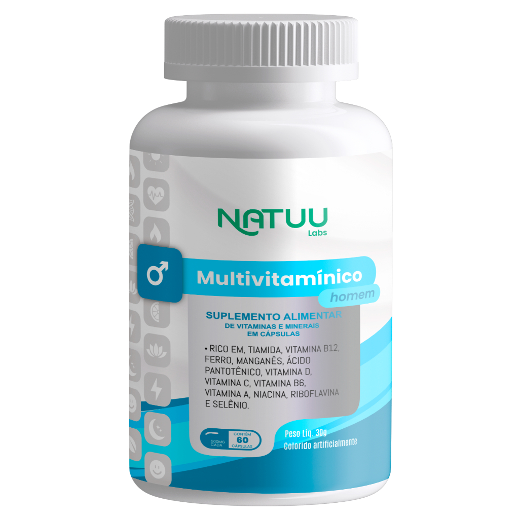 Multivitamínico para Homens: Energia e Vitalidade em Cada Cápsula - 1 POTE OFERTA