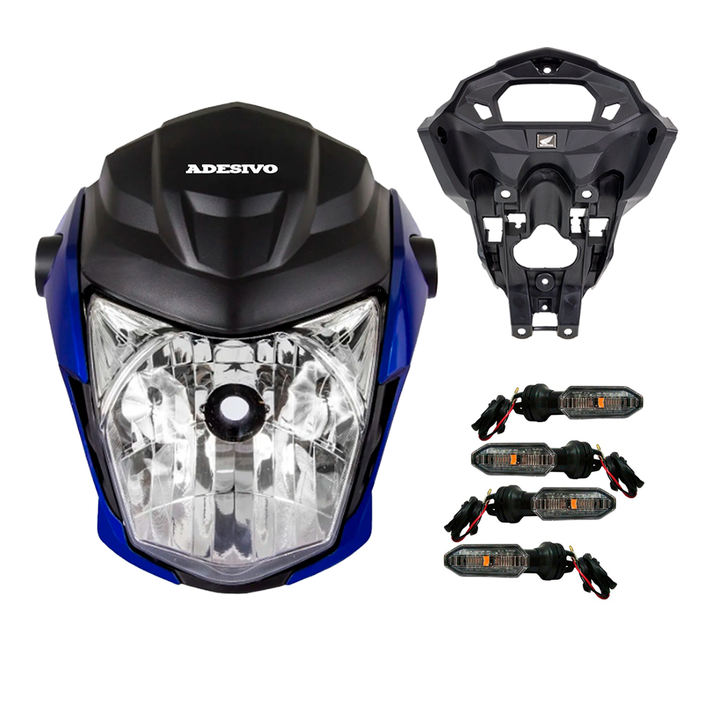 Frente Farol Completo Com Suporte Do Painel Aranha Frontal E 4 Piscas Setas Led Cg Fan 160 Ano 2022 2023 2024