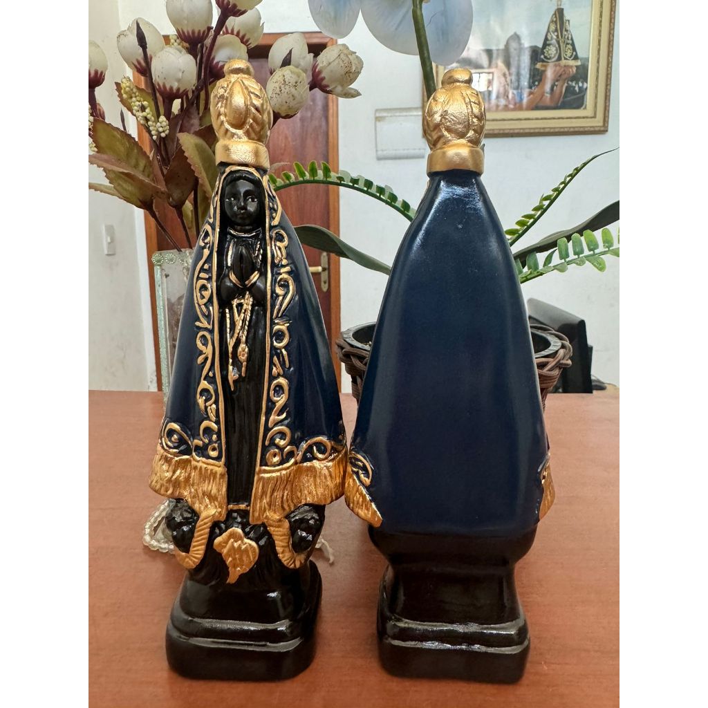 kit de 5 Imagens de Nossa Senhora Aparecida em 20cm, píntadas com tinta automotiva, resistentes ao desbotamento. Feitas com produto de alta qualidade. Imagens da Mãe Aparecida para você fortalecer sua fé e devoção na padroeira do Brasil