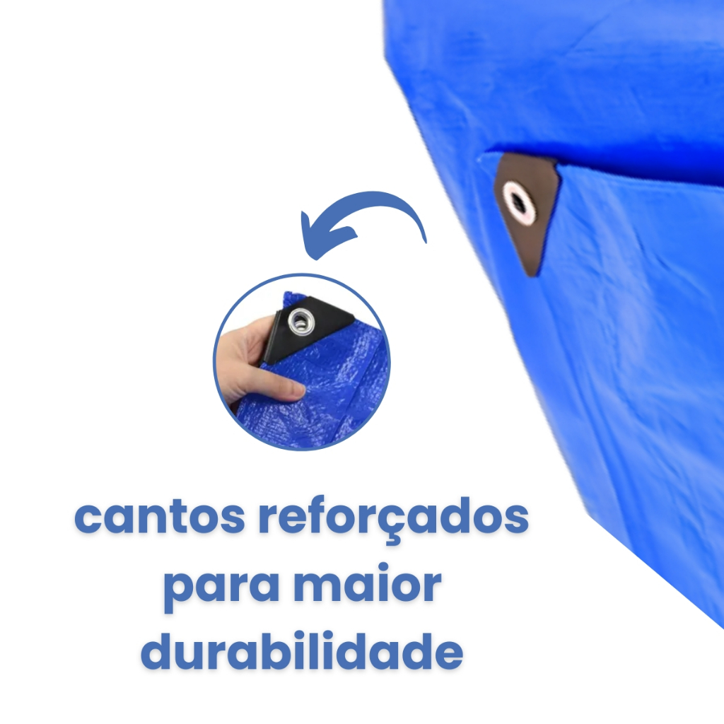 Lona Plastica Cobertura Impermeavel Azul 4x3 Starfer · foto 2