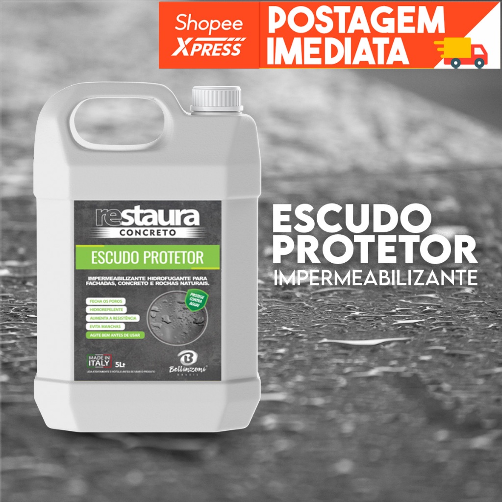 Escudo Protetor 5L - Impermeabilizante hidrofugante | Fachadas, concreto e roch