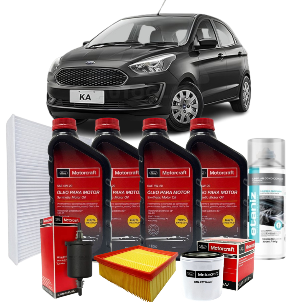 Kit Óleo Motorcraft 5w20 Sintetico Ford Ka 1.0 1.5 2018 2019 2020 2021 Original Ford