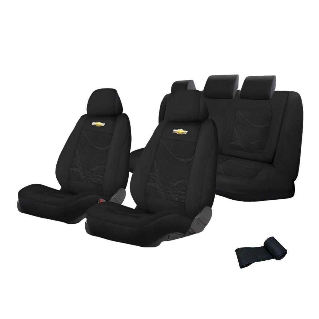 Capa Banco Automotivo Tecido Grosso Original Chevrolet Corsa Hatch Sedan 1994 a 2012 Jogo Completo + Capa de Volante
