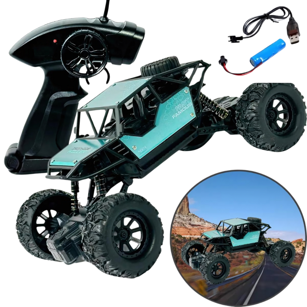 Carrinho Controle Remoto 4x4 Monster Truck Carrinho De Controle Remoto Recarregável OffRoad Presente