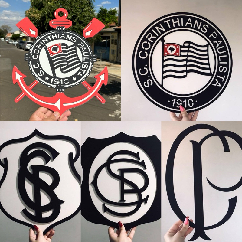 kit 5 escudos Corinthians