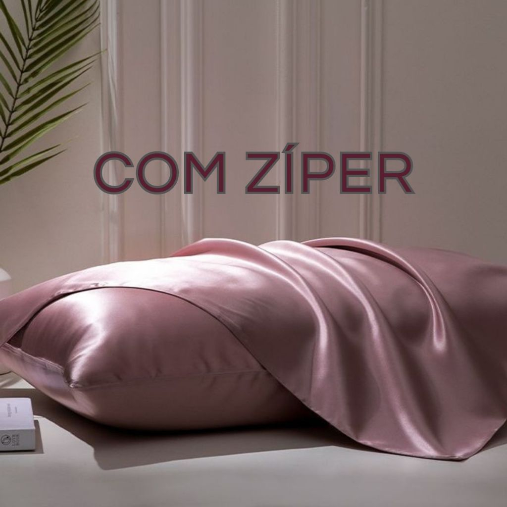 Fronha Capa para Travesseiro Cetim Anti Frizz com Zíper 02 Unidades em Oferta na Shopee